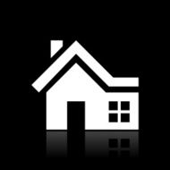 Home icon on a black background N4