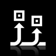 Conveyor icon on a black background N3