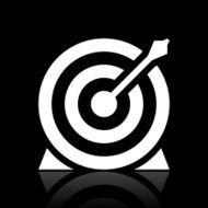 Target icon on a black background N8