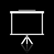 Projector Screen icon on a black background N3