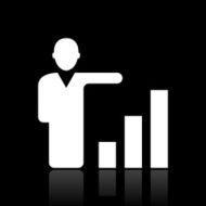 Businessman icon on a black background N18