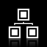 Organization Chart icon on a black background N3