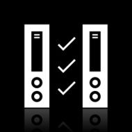 Network Server icon on a black background N6