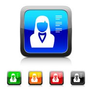 Businesswoman icon on color buttons N4
