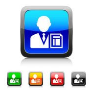 Businessman icon on color buttons N12