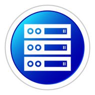 Network Server icon on a round button N19