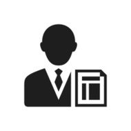 Businessman icon on a white background N57
