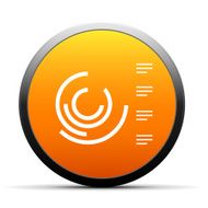 Radial Bar Chart icon on a round button N20