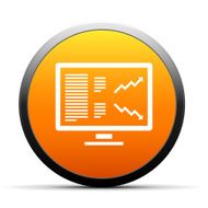 Computer Monitor icon on a round button N32