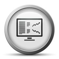 Computer Monitor icon on a silver button N4