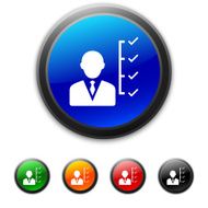 Businessman icon on round buttons N17
