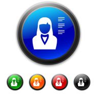 Businesswoman icon on round buttons N5