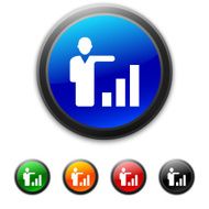 Businessman icon on round buttons N18