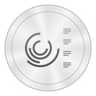 Radial Bar Chart icon on a round button N21