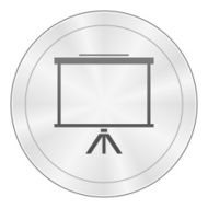 Projector Screen icon on a round button N4