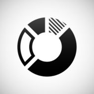 Donut Chart icon on a white background N28