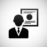 Businessman icon on a white background N58