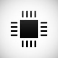 Computer Chip icon on a white background