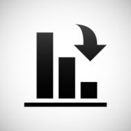 Bar Graph icon on a white background N62