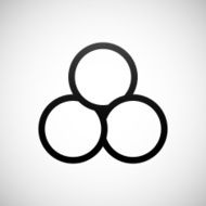 Venn Diagram icon on a white background N11