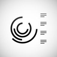 Radial Bar Chart icon on a white background N15