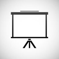 Projector Screen icon on a white background N2