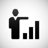 Businessman icon on a white background N60