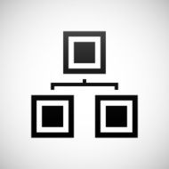 Organization Chart icon on a white background N9