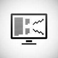 Computer Monitor icon on a white background N22