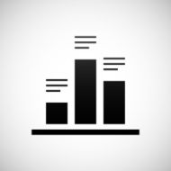 Bar Graph icon on a white background N63
