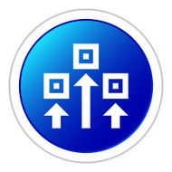 Logistics icon on a round button N23
