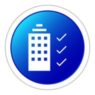 Office Building icon on a round button N30