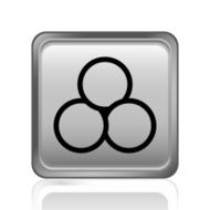 Venn Diagram icon on a square button N9