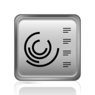 Radial Bar Chart icon on a square button N8