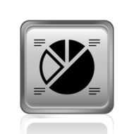 Pie Chart icon on a square button N15