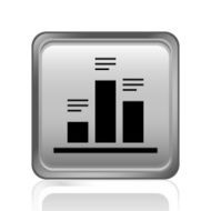 Bar Graph icon on a square button N42