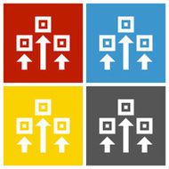 Logistics icon on square buttons N7