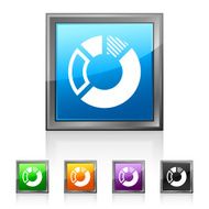 Donut Chart icon on square buttons N9