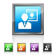 Businessman icon on square buttons N22