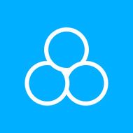 Venn Diagram icon on a blue background N3