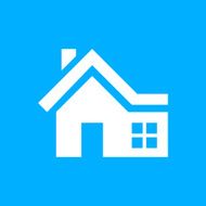 Home icon on a blue background N3