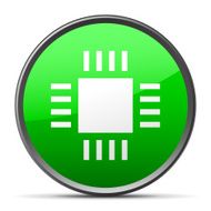 Computer Chip icon on a round button N4