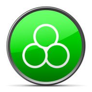 Venn Diagram icon on a round button N22