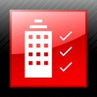 Office Building icon on a square button N15