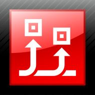Conveyor icon on a square button N6