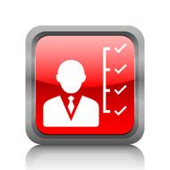 Businessman icon on a square button N41