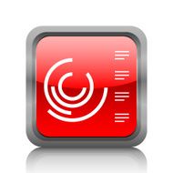 Radial Bar Chart icon on a square button N10