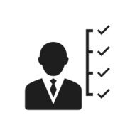 Businessman icon on a white background N63