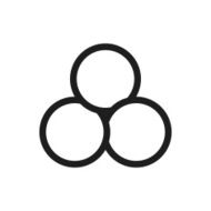 Venn Diagram icon on a white background N12