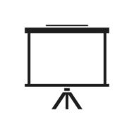 Projector Screen icon on a white background N4